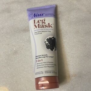 Nair Leg Mask Clay Brighten & Smooth 8 Ounce Tube NEW beauty hair removal